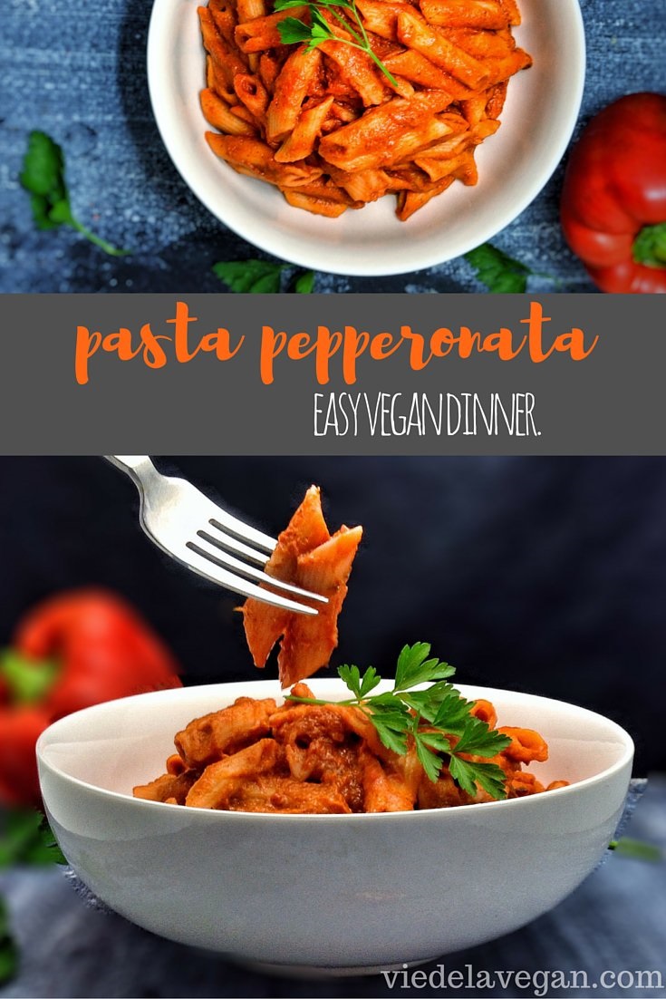 easy pasta pepperonata – vegan recipe