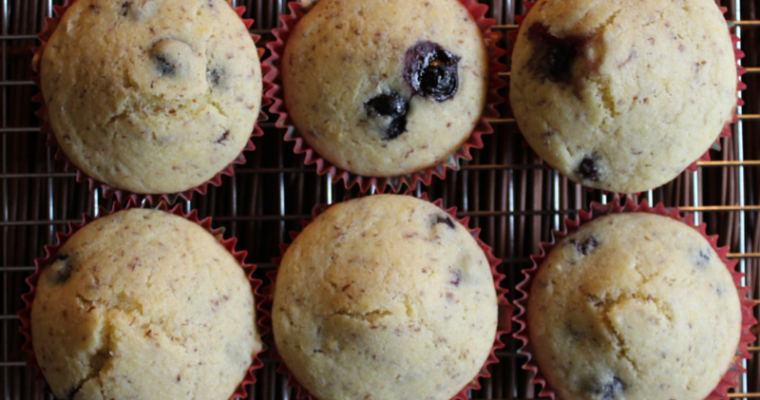 Lemon-Blueberry Cornmeal Muffins